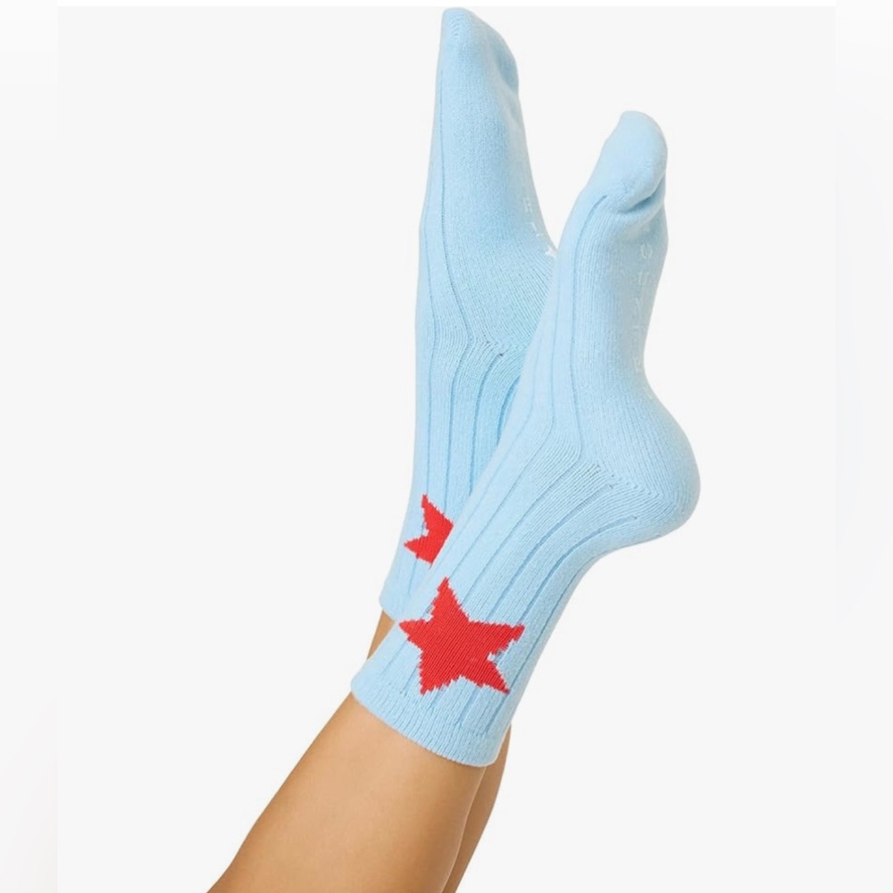 PJ Salvage Blue and Red Star Crew Socks
